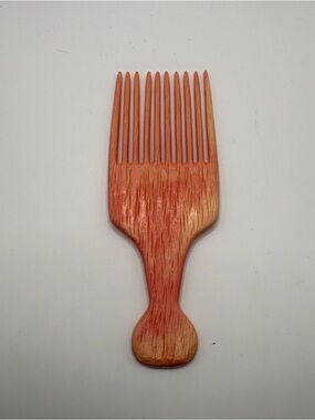 NOS Vintage Crazy 7 Pik Handheld Wide Tooth Hair Pick - Orange Ombre